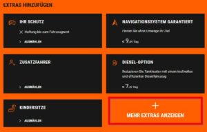 Mehr Extras für Fahrzeuge anzeigen