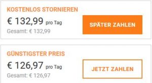 Möglichkeiten der Bezahlung bei Sixt