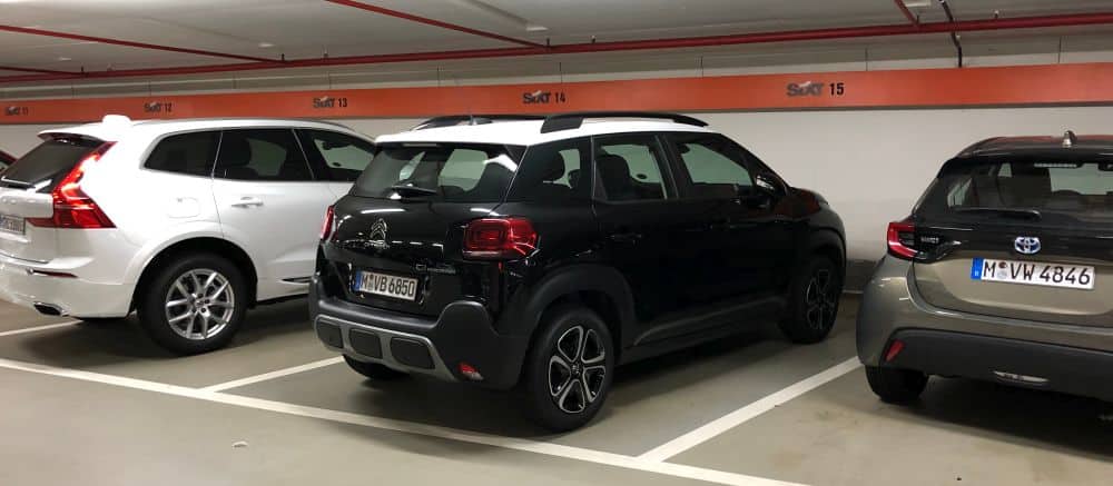 Ein Sixt Citroen C3 aus der CCMR Flotte