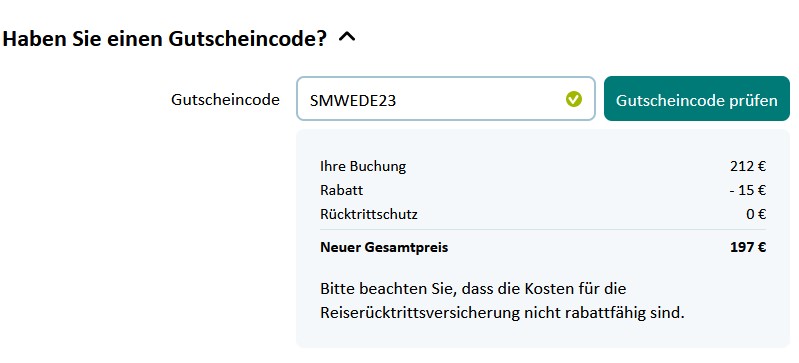 Gutscheincode erfolgreich auf der Sunny Cars Webseite eingelöst