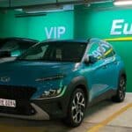 Europcar Autos auf dem Parkplatz die sich über TUI Cars buchen lassen